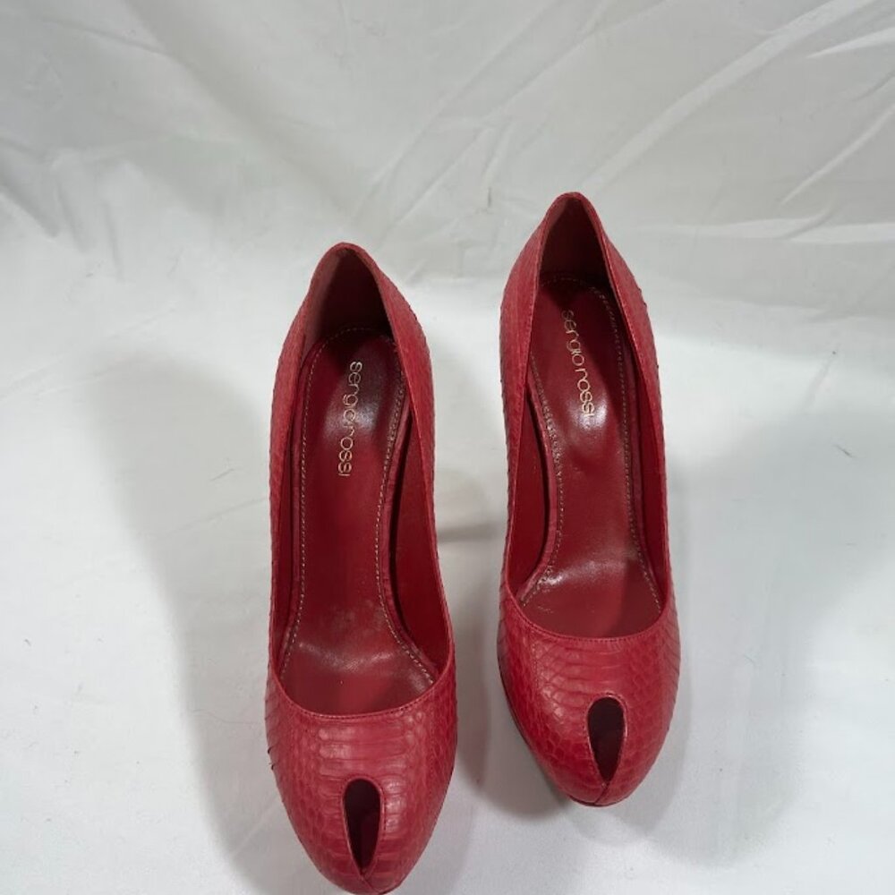 Sergio Rossi Platform Python Shoes - Size 37 1/2 … - image 1